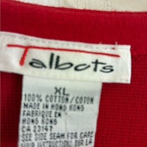 Talbots Vibrant Red Knit Top